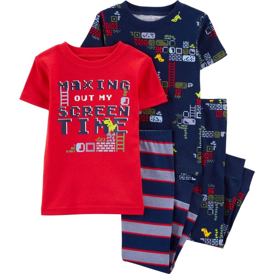 Carter's Erkek Bebek 4'lü Pijama Set, Karışık Renkli