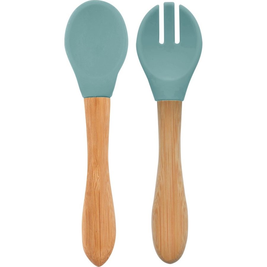 OiOi Mama Kaşığı ve Çatal Seti Aqua Green