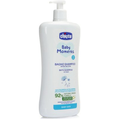 Chicco Baby Moments Doğal Göz Yakmayan Bebek Saç ve Vücut Şampuanı, 750 ml