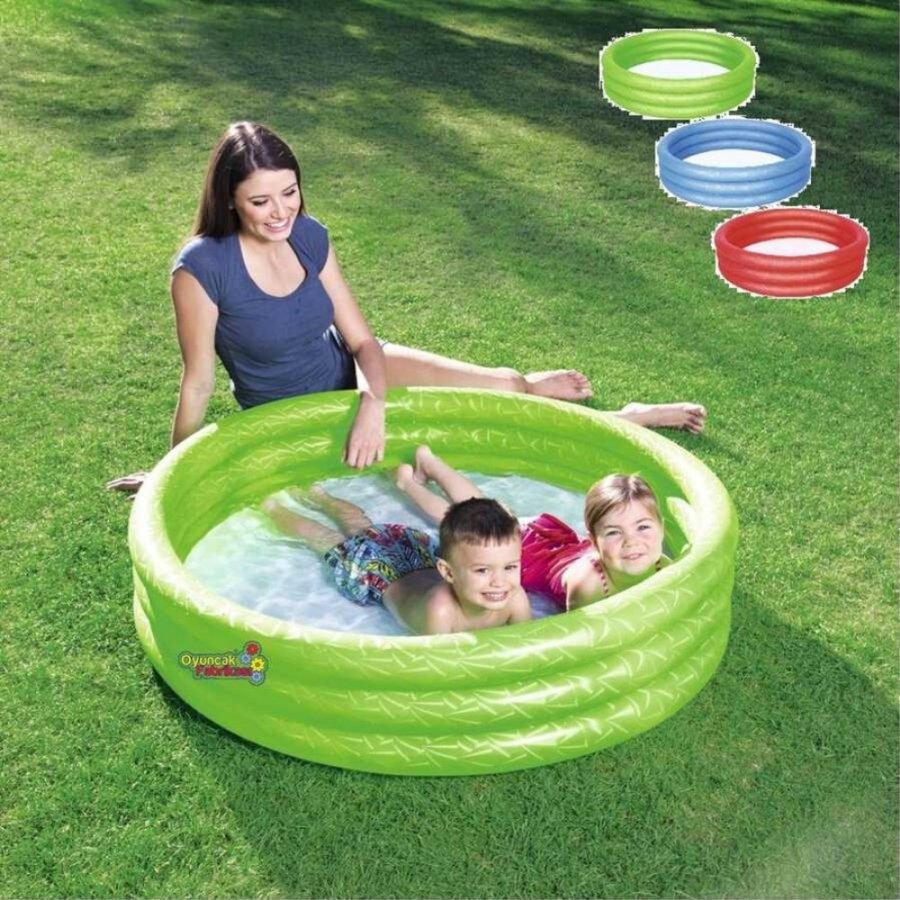 Bestway 3 Halkalı Renkli Çocuk Havuzu, 122x25 cm