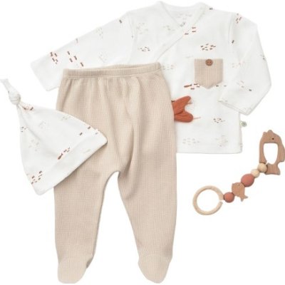 Bibaby Biorganic Magic Starfish 3'lü Zıbın Set, Latte