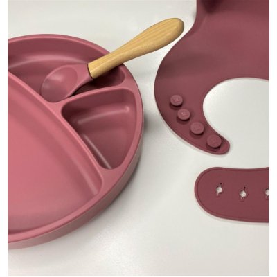 OiOi Blw II 3lü Silikon Beslenme Seti, Velvet Rose