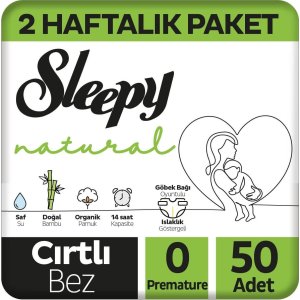 Sleepy Natural Premature Bebek Bezi, 0 Numara, 50 Adet