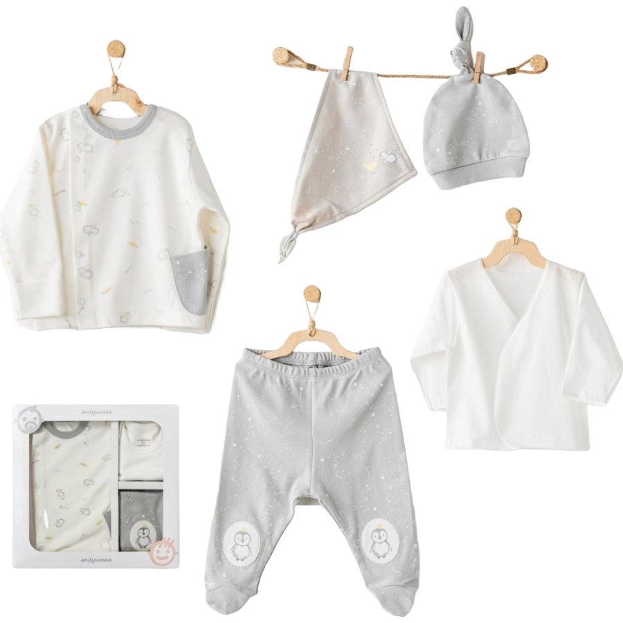 Andywawa Penguin Planet 5 Parça Hastane Çıkışı, Ekru