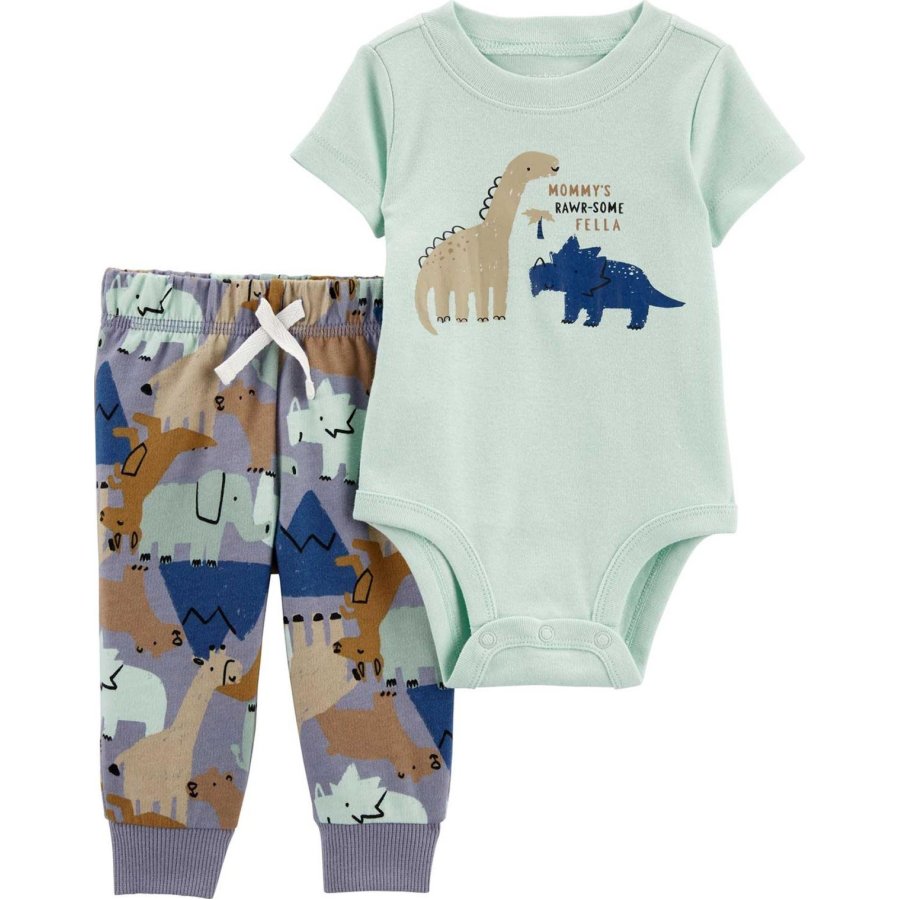 Carter's Erkek Bebek 2'li Alt Üst Set, Mint