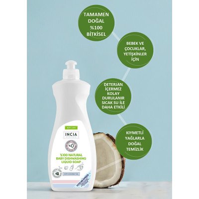 İncia Bebek Bulaşık Emzik Biberon Temizleyici 500 ml