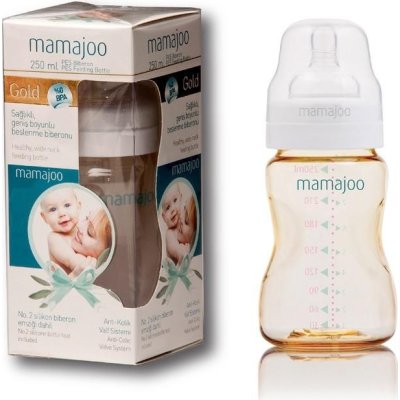 Mamajoo Gold Biberon 250 ml ve Anti Kolik Biberon Emziği No: 2