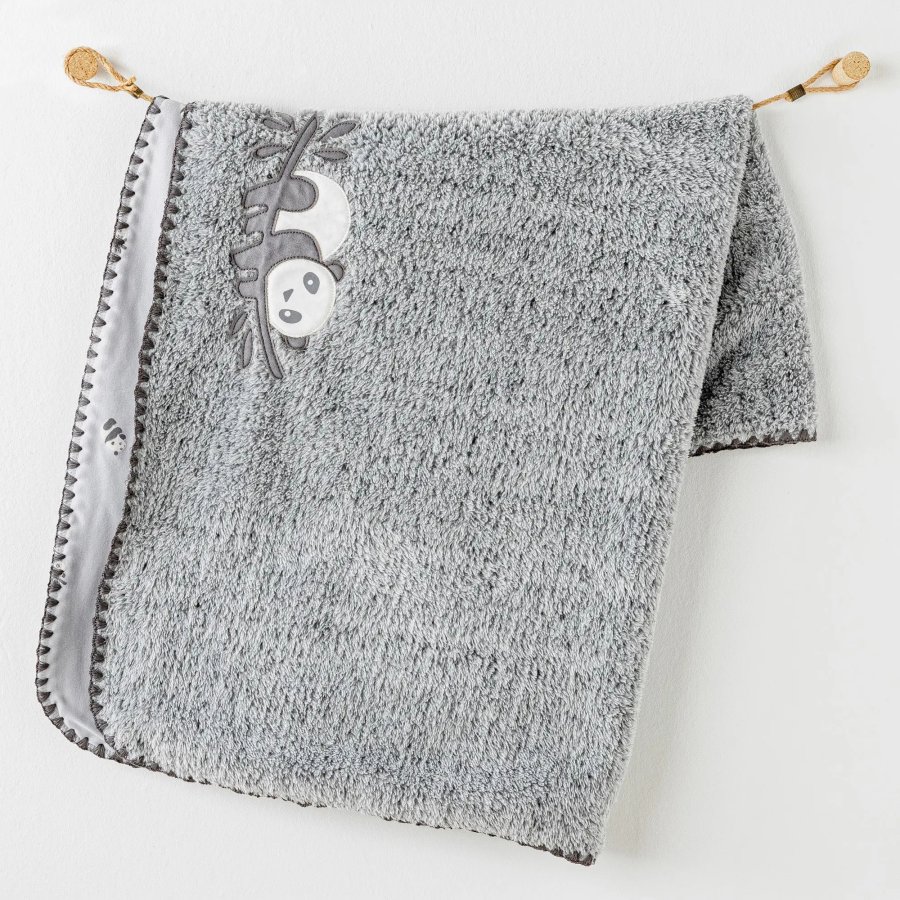 Andywawa AC26033 Keep Smiling Welsoft Battaniye 90x85 Grey