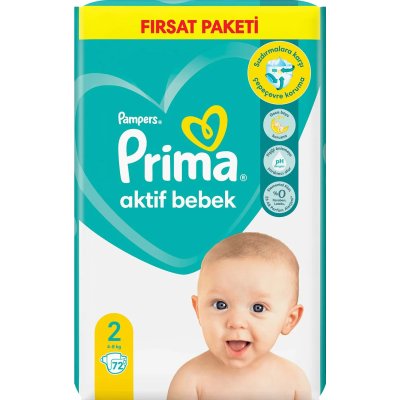 Prima Aktif Bebek Bezi, 2 Beden, 72 Adet