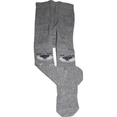 Bibaby Desenli Külotlu Çorap, Gri, Ayıcık