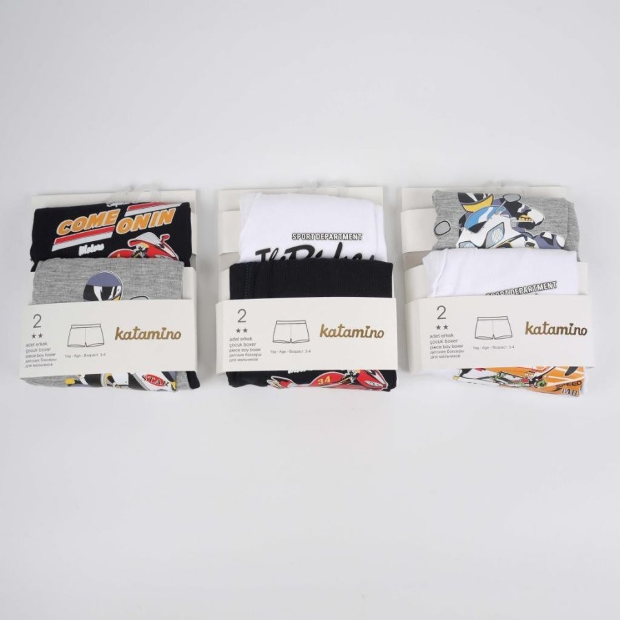 Katamino Comeon Erkek 2'li Boxer Set, Asorti
