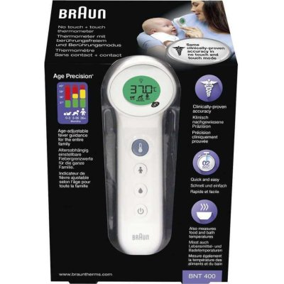 Braun BNT400 Temassız Alından Ateş Ölçer, Beyaz