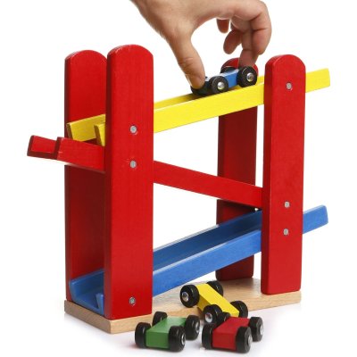 Play Wood Ahşap Yarış Arabalı Oyun Rampası
