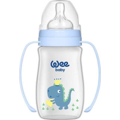 Wee Baby Klasik Plus Geniş Ağızlı Kulplu PP Biberon, 250 ml