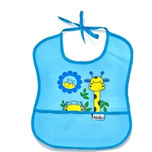 BabyJem Poli Muşamba Küçük Mama Önlüğü, Mavi