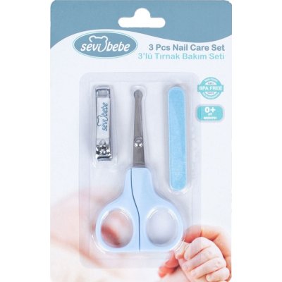 Sevi Bebe 3'lü Tırnak Bakım Seti, Mavi