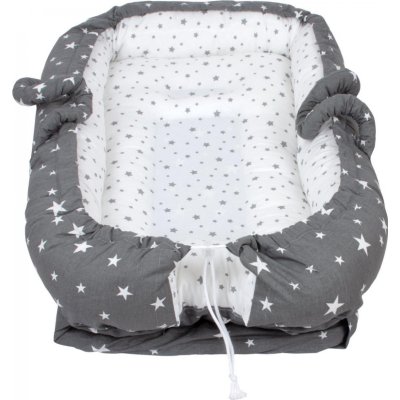 Sevi Bebe Anne Yanı Bebek Reflü Yatağı, Gri, Yıldız