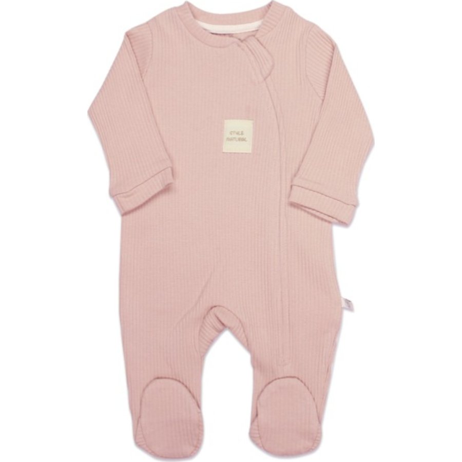 Bistyle Style Natural Fermuarlı Bebe Tulum 15115 Pembe