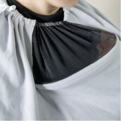 BabyJem Tül Pencereli Emzirme Önlüğü, Gri