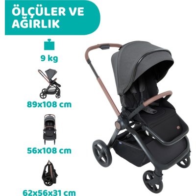 Chicco Mysa Bebek Arabası, Silver Grey
