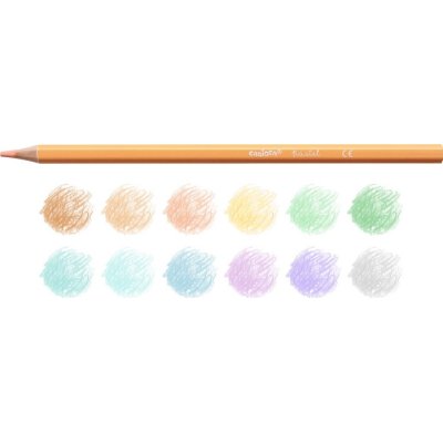 Carioca Pastel Renk Kuru Boya Kalemi, 12'li
