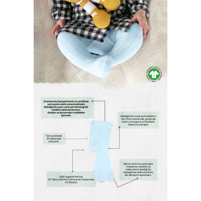 Bistyle Basic Penye Tekli Külotlu Çorap, Mavi