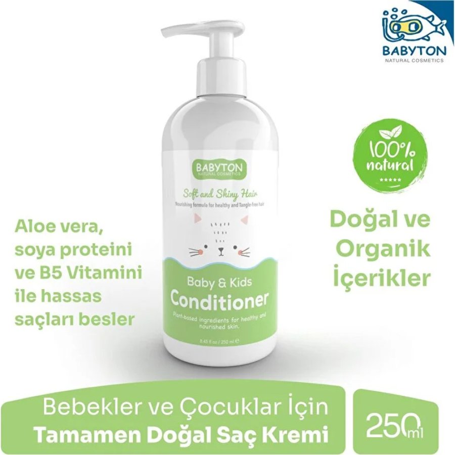 Babyton Bebek ve Çocuklar İçin Doğal Saç Kremi 250 ml