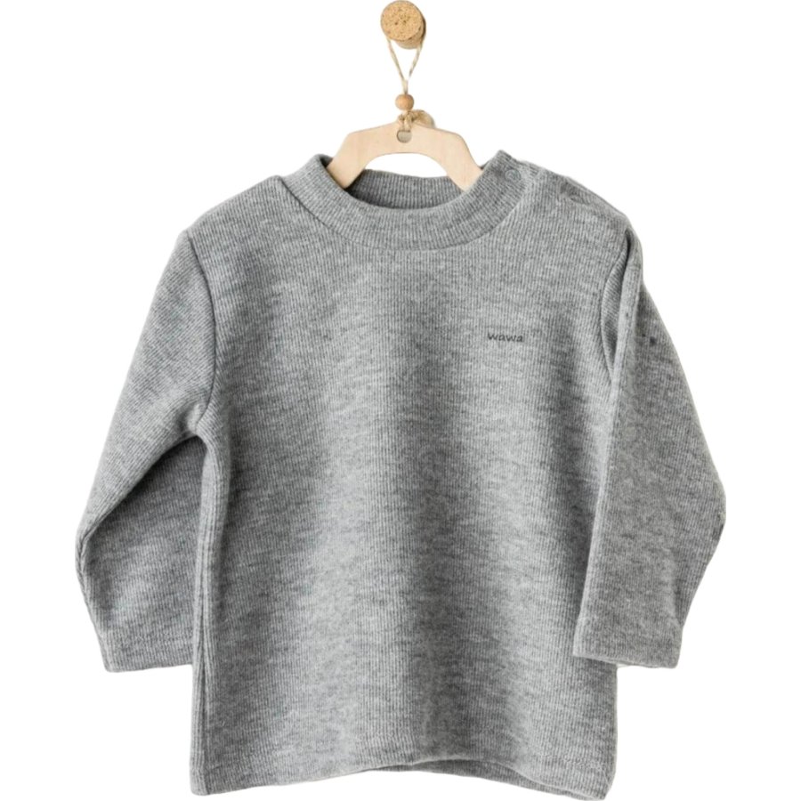 Andywawa Basic Bebek Tişört, Gri, Melanj