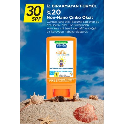 Babyton Bebek ve Çocuklar İçin Günlük Güneş Koruyucu Stick 20 Gr
