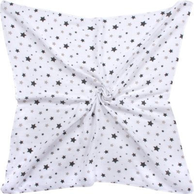 Sevi Bebe Desenli Müslin Battaniye, 100x100, Gri, Yıldız Yağmuru