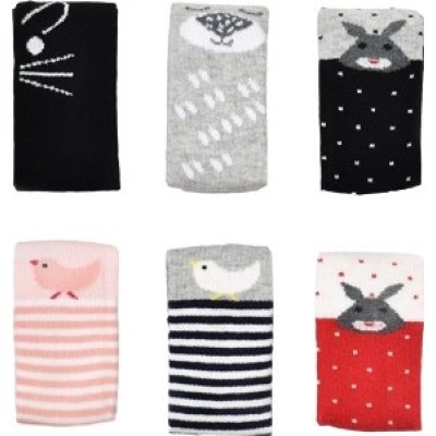 Bibaby Desenli Külotlu Çorap, Gri, Kuş