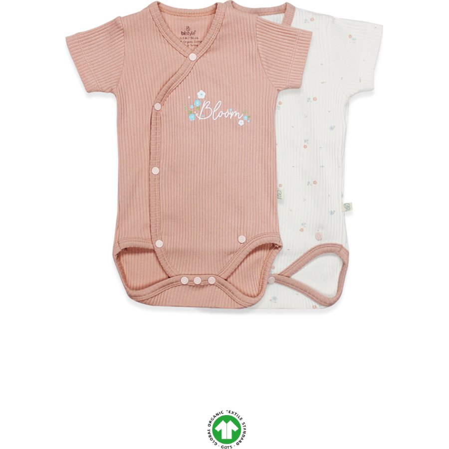 Bistyle Bloom Rose 2'li Yarım Kol Badi 17119 Ekru Gül Kurusu