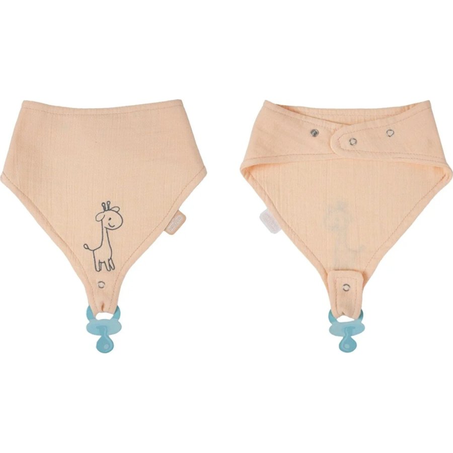 BabyJem Emzik Askılı Müslin Önlük 837 Somon