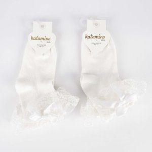 Katamino Ada Aks. Soket Çorap, Beyaz