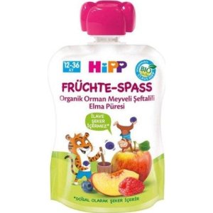 Hipp Organik Orman Meyveli Şeftalili Elma Püresi, 90 g