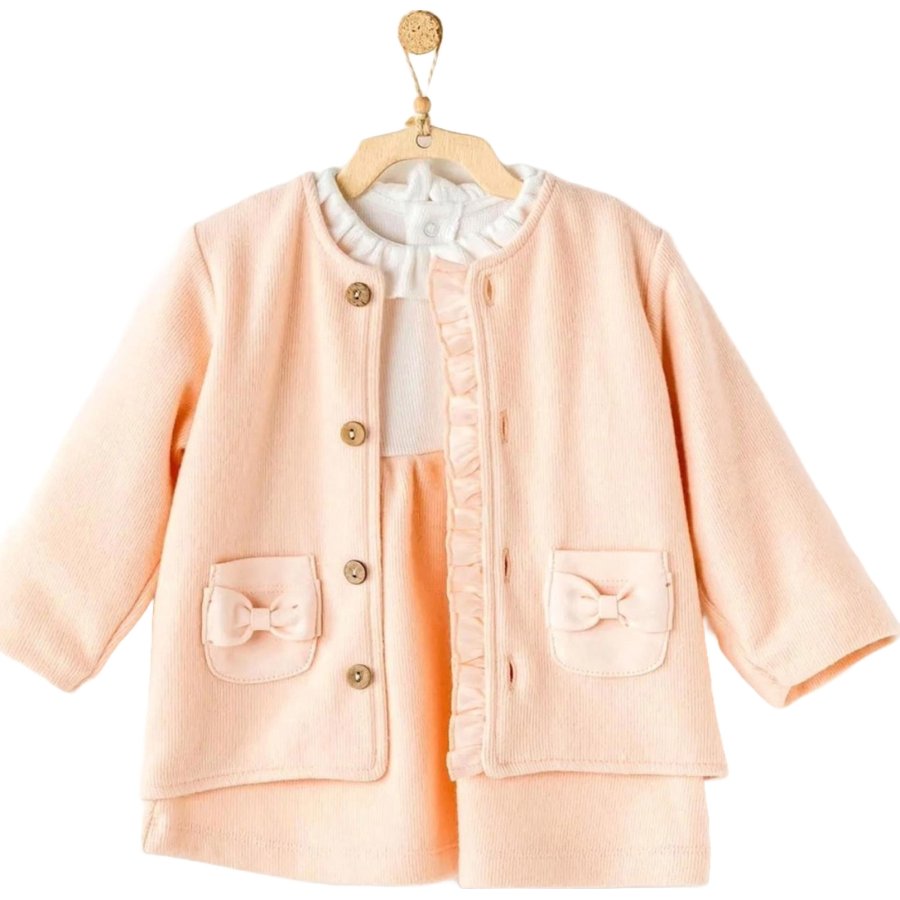 Andywawa Hiding Rabbits Bebek Elbise Takım, Somon