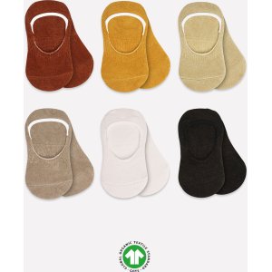 Bistyle Silikonlu Babet Soket Çorap, Toprak, 6'lı