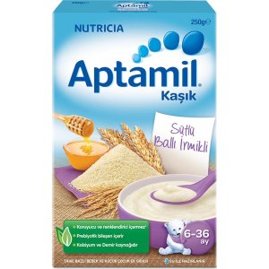 Aptamil Kaşık Sütlü Ballı İrmikli Kaşık Maması, 250 g