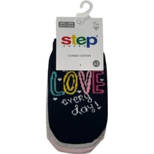 Step Love Dino Patik Çorap, Karışık Renkli, 3'lü