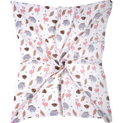 Sevi Bebe Desenli Müslin Bebek Battaniye, 120x100, Flamingo