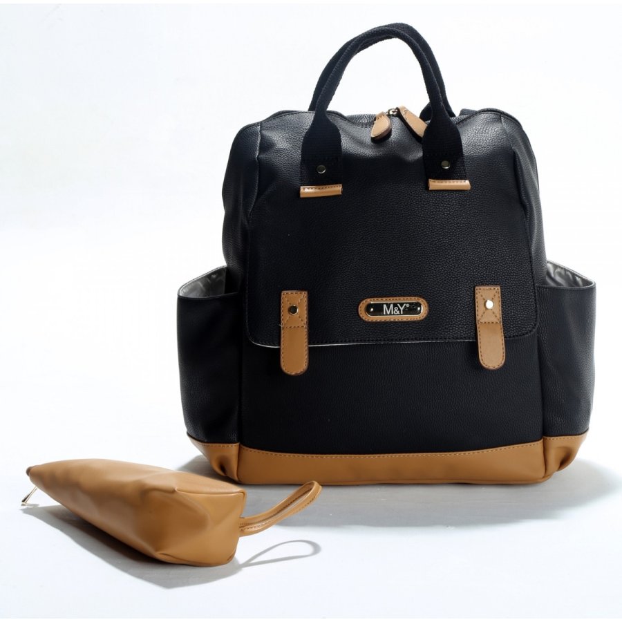 M&Y Holifera Deri Anne Bebek Bakım Çantası, Siyah