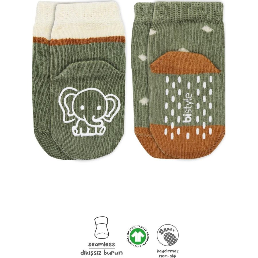 Bistyle 2'Li Hayvan Figür Kaymaz Kız Soket Çorap 10120 Nil