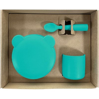 OiOi Blw I 3lü Silikon Beslenme Seti, Aqua Green