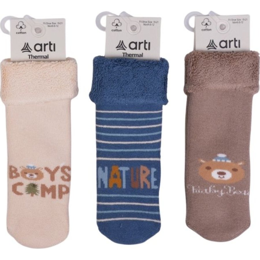 Artı Arıkan Havlu Erkek Bebek Soket Çorap K45911 Asorti