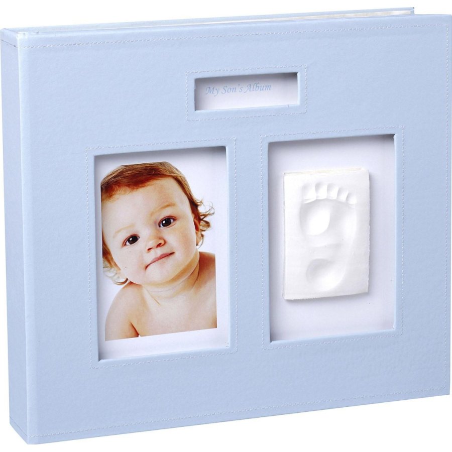 Baby Memory Prints Deri Hatıra Albümü, Mavi