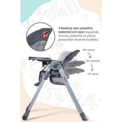 Baby Care BC511 Flex Plus Mama Sandalyesi Antrasit