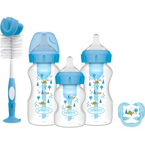 Dr.Brown's Geniş Ağız Anti Kolik Options+ PP Biberon Hediye Seti Mavi