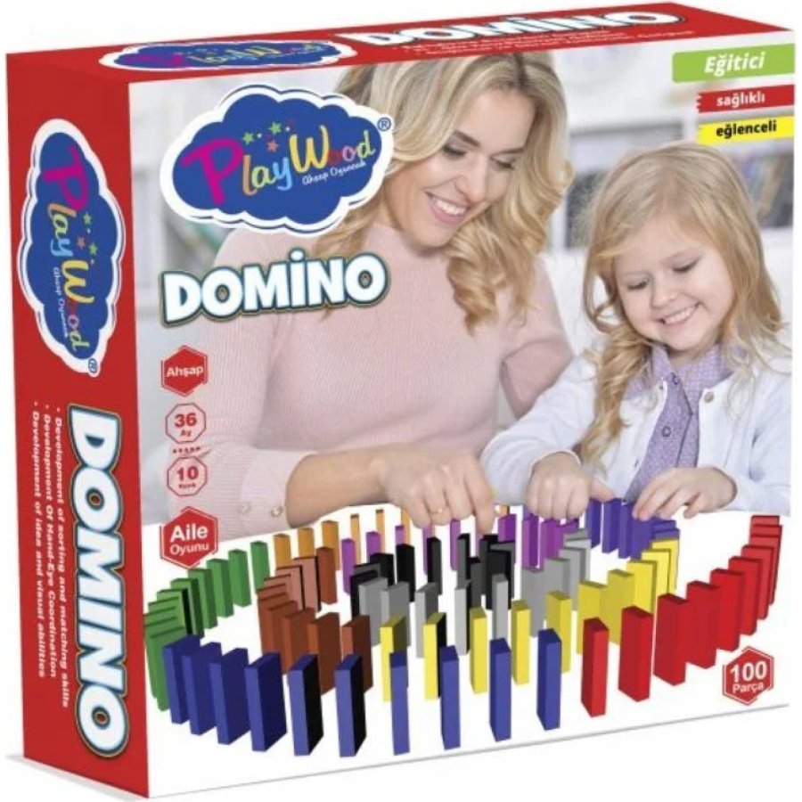 PlayWood Kutuda Ahşap Domino Oyunu