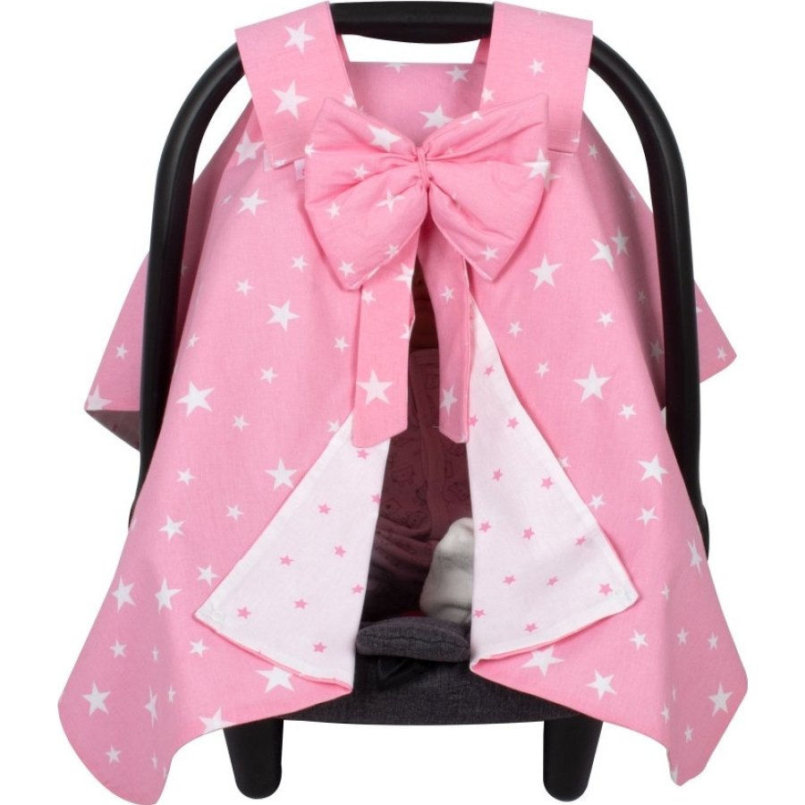 Sevi Bebe Fiyonklu Ana Kucağı Örtüsü, Pembe, Yıldız