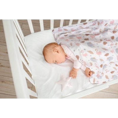 Sevi Bebe Desenli Müslin Bebek Battaniye, 120x100, Flamingo